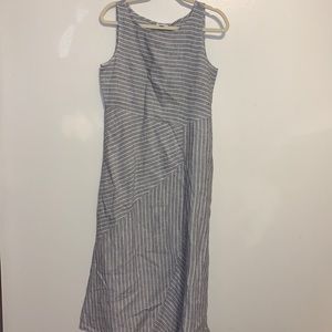 J. Jill Gray Striped Maxi Dress